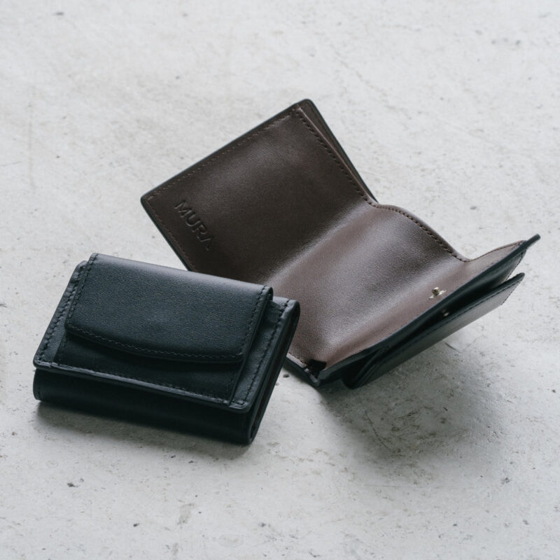MURAの「イタリアンレザー スキミング防止 ミニ財布 三つ折り」