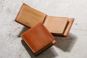 イタリアンフルグレイン レザー スキミング防止機能付 二つ折り財布