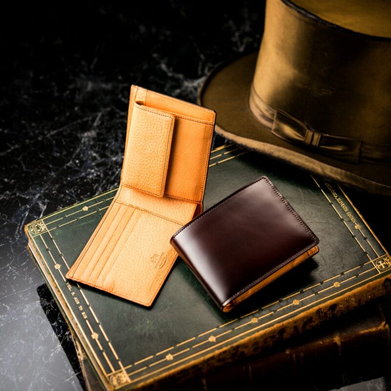 美品 ココマイスター 財布 二つ折り ブライドルレザー おぞ 30-24070907 