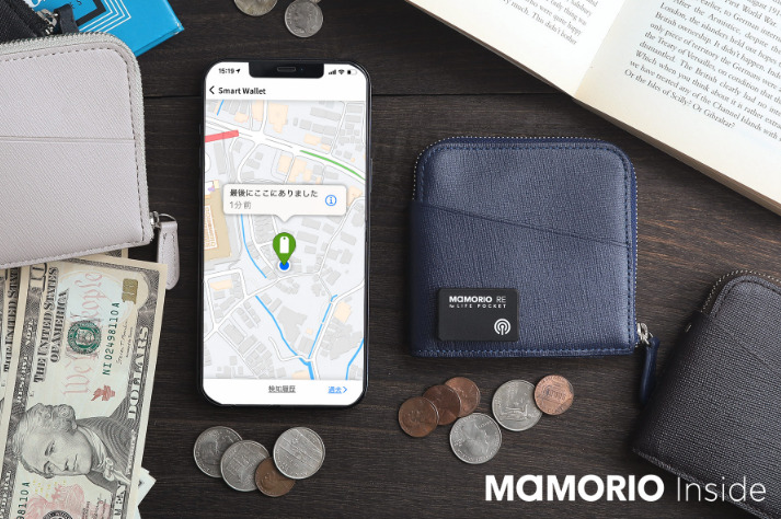 Smart-Wallet2-Saffiano」と「MAMORIO」が連携している画像